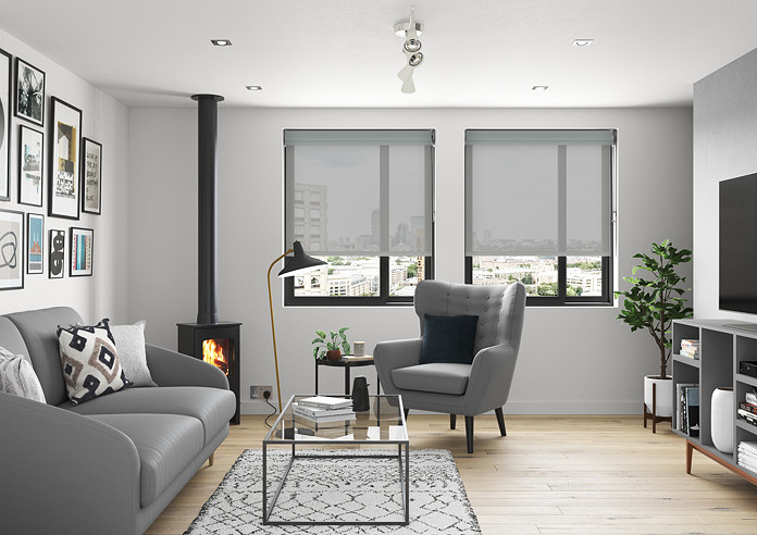 Rimini (Blackout), Grey & Optima Dawn - Double Roller Blind - Image 6